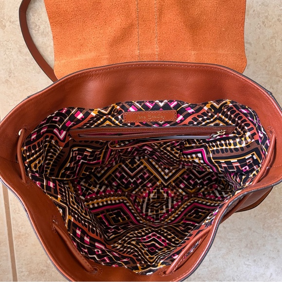 Vera Bradley Mesa Brown Big Sky Leather Backpack Bag - Picture 5 of 13